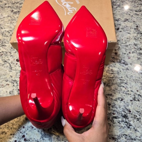 🔥 NEW Christian Louboutin Astro Pointue 85mm Puffer Booties Size 41 - Picture 12 of 14